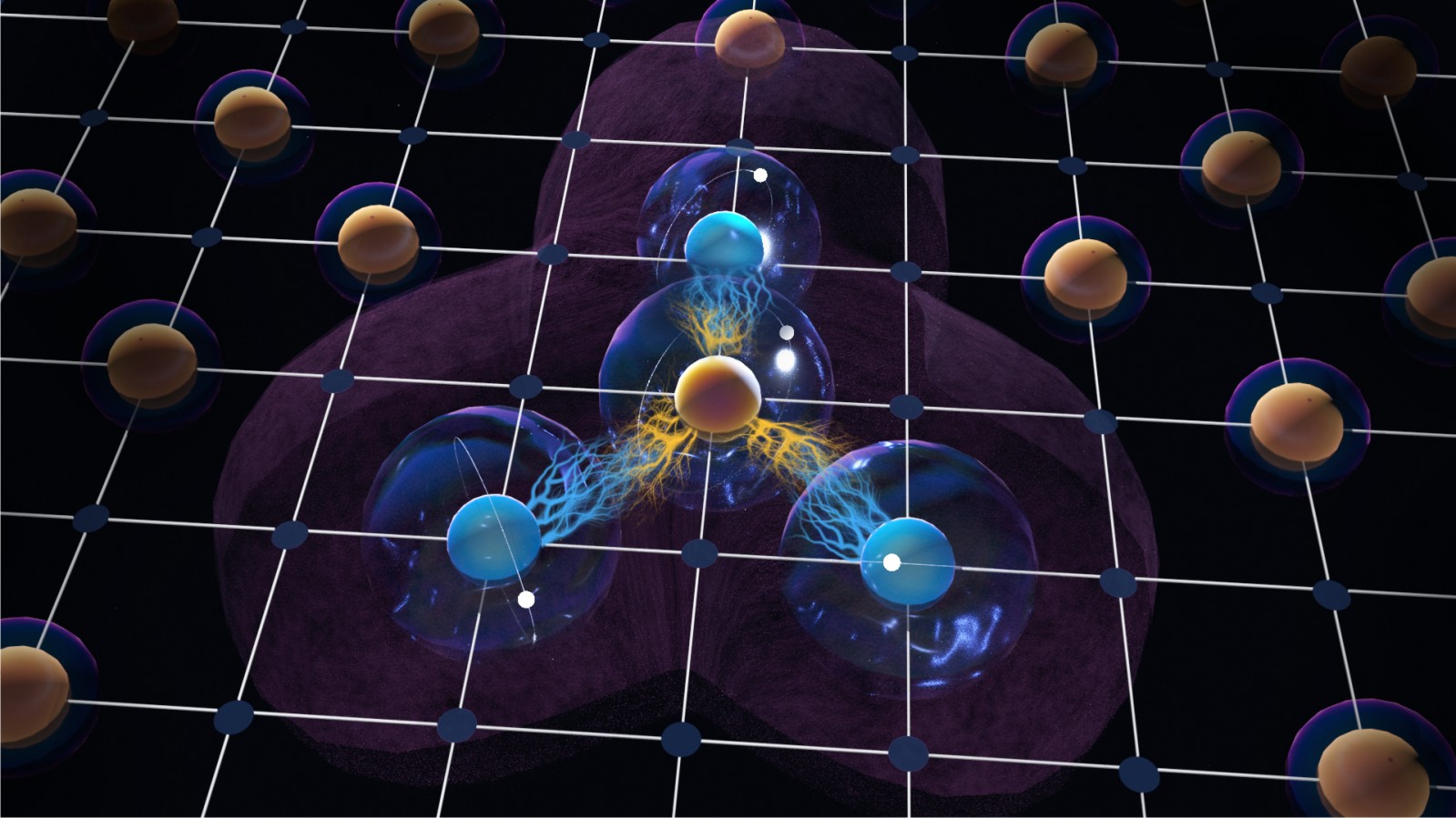 Illustration of a many-body quantum gate with trapped Rydberg atoms